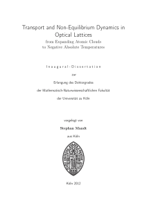 Transport and Non-Equilibrium Dynamics in Optical Lattices