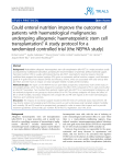 Could enteral nutrition improve the outcome of