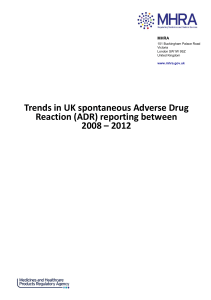 analysis of yellow card reporting: annual report for 2008-2012