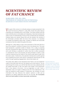 scientific review of fat chance