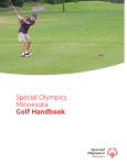 2016 Golf Handbook - Special Olympics Minnesota
