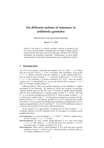 On different notions of tameness in arithmetic geometry