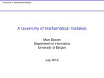 A taxonomy of mathematical mistakes