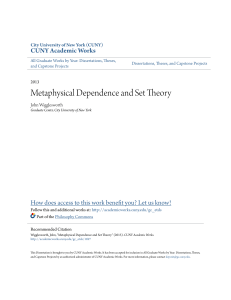 Metaphysical Dependence and Set Theory