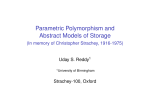 Parametric Polymorphism and Abstract Models of Storage