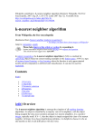 k-nearest neighbor algorithm