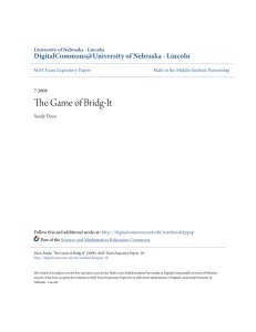 The Game of Bridg-It - DigitalCommons@University of Nebraska