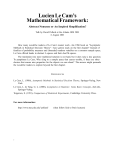 Lucien Le Cam`s Mathematical Framework: