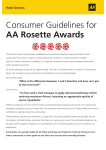 Consumer Guidelines for AA Rosette Awards