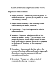 NOTES Causes of the Great Depression of the 1930`s