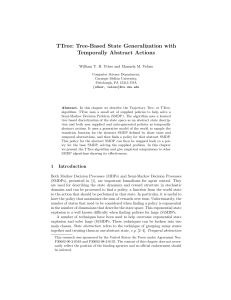 Tree-Based State Generalization with Temporally Abstract Actions