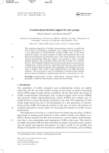 Location-based decision support for user groups