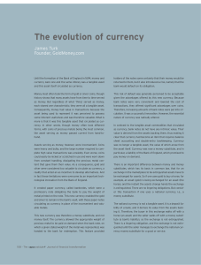 The evolution of currency