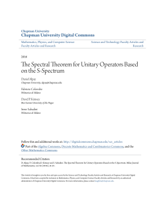 The Spectral Theorem for Unitary Operators Based on the S