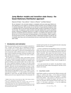 Jump Markov models and transition state theory
