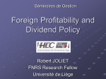 Foreign Profitability and Dividend Policy - HEC