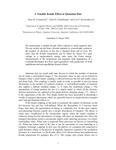 A Tunable Kondo Effect in Quantum Dots