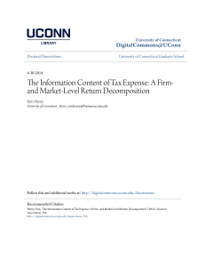 The Information Content of Tax Expense: A Firm- and Market