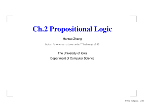 Ch.2 Propositional Logic