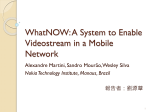 WhatNOW: A System to Enable Videostream in a Mobile Network