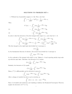 SOLUTIONS TO PROBLEM SET 4 1. Without loss of generality