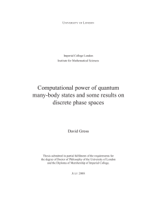 Computational power of quantum many