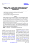 Statistical survey of widely spread out solar electron events