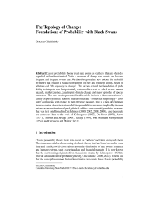 The Topology of Change: Foundations of Probability with Black Swans