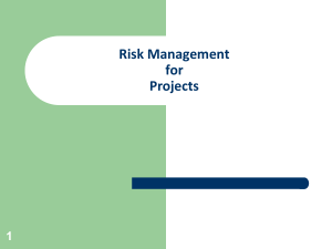 Risk Management for Projects