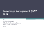 Knowledge Management (INSY 521)