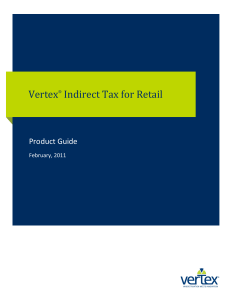 Vertex® Indirect Tax for Retail