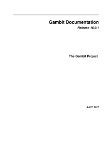 Gambit Documentation
