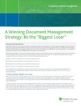 A Winning Document Management Strategy: Be the “Biggest Loser”