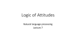Logic of Attitudes