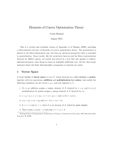 Elements of Convex Optimization Theory