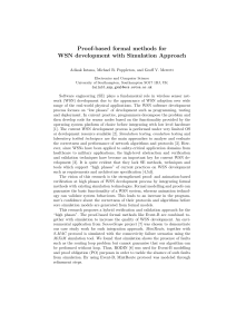 Proof-based formal methods for WSN development