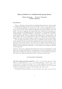 Open problems in combinatorial group theory