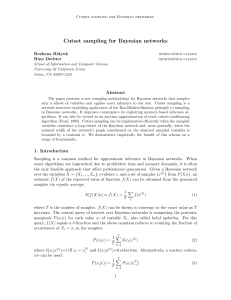 Cutset sampling for Bayesian networks