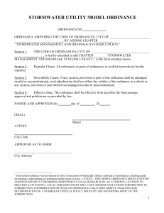 stormwater utility model ordinance