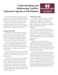 Understanding and Addressing Conflict: Extension Agents as