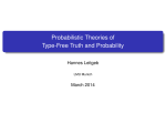 Probabilistic Theories of Type