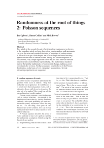 Randomness at the root of things 2: Poisson sequences