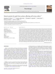 Neural systems for guilt from actions affecting self versus others