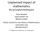 Unplanned impact of mathematics