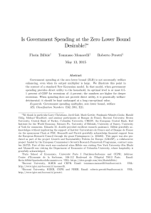 Is Government Spending at the Zero Lower Bound Desirable?