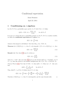 Conditional expectation