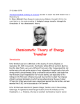 Chemiosmotic Theory of Energy Transfer Introduction