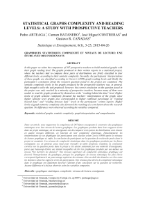 statistical graphs complexity and reading levels: a study with