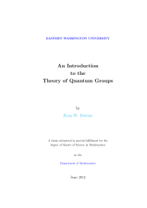 An Introduction to the Theory of Quantum Groups