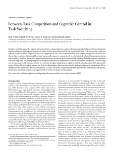 Between-Task Competition and Cognitive Control in Task Switching
